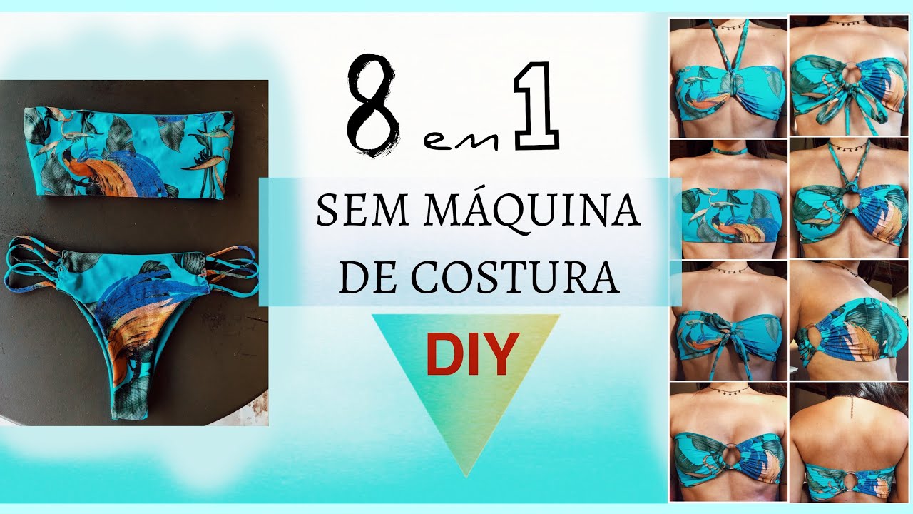 COMO FAZER BIQUÍNI SEM MÁQUINA DE COSTURA | DIY | CUSTOMIZAÇÃO