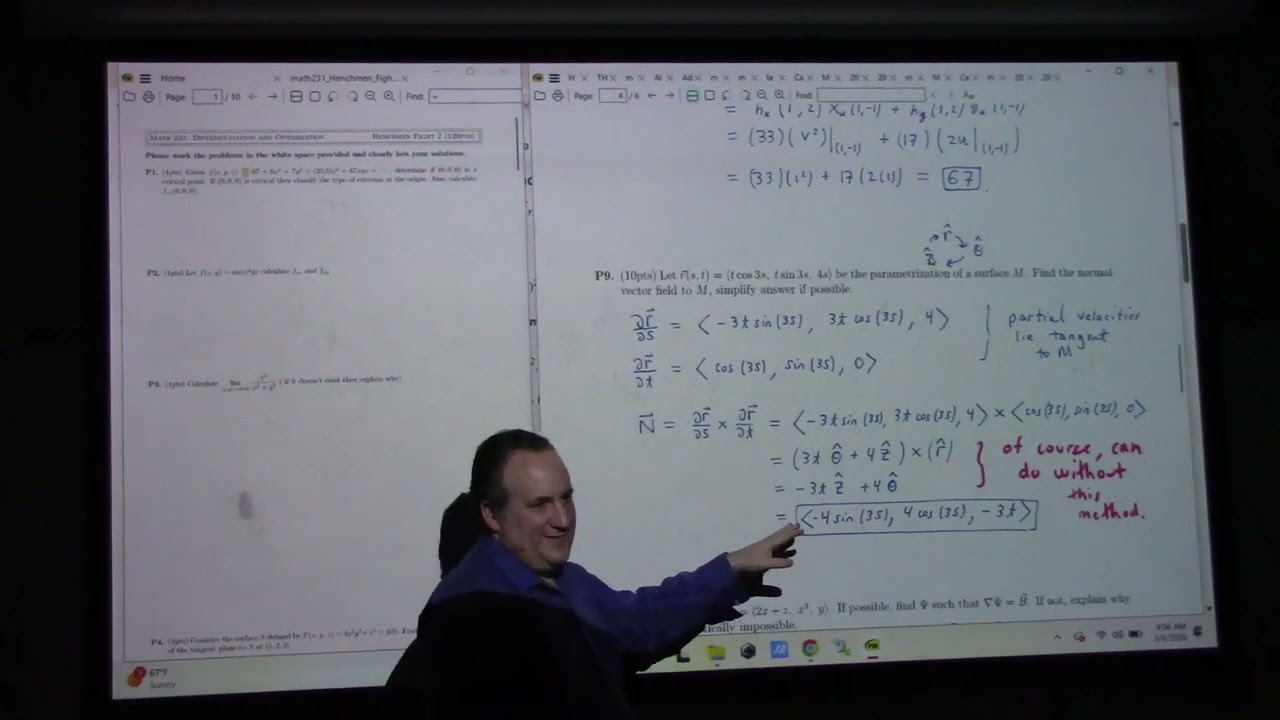 Multivariate Calculus: Henchmen Fight 2 solution discussion, 3-6-26