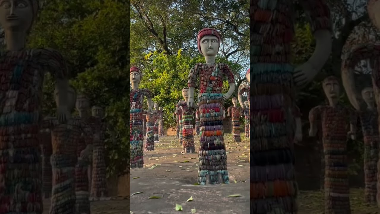 Inside Rock Garden Chandigarh made up of waste material by nek chand&hellip;