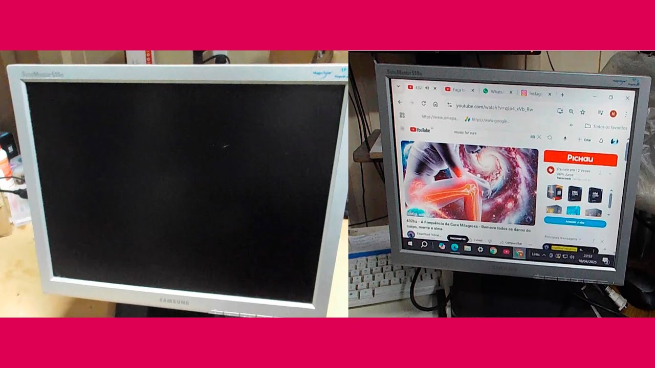 Monitor Samsung 15 pol. sem imagem / Conserto rápido