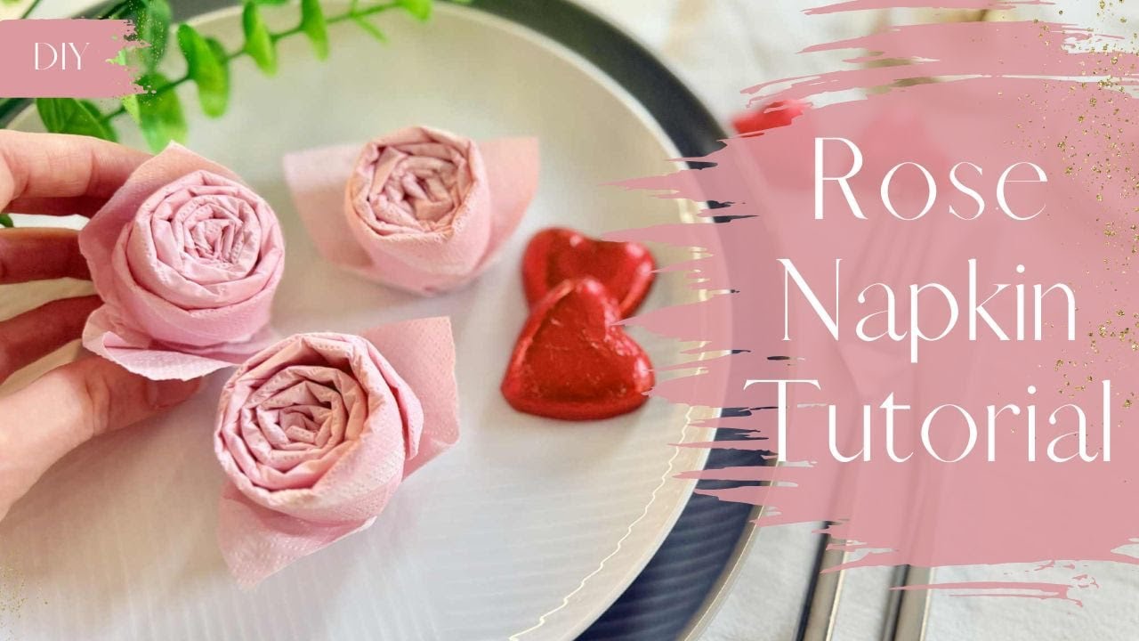 How to Fold a Rose Napkin 🌹 Easy Napkin Tutorial for Valentine's Day