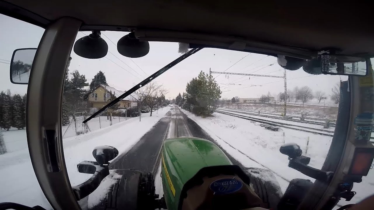 John Deere 7930 Plowing Snow | GoPro CabView | Agriculture