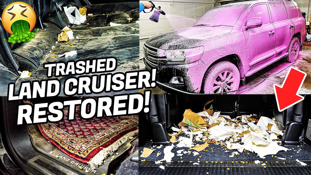 Глубокая чистка грязного Toyota Land Cruiser! Реставрация деталей автомобиля