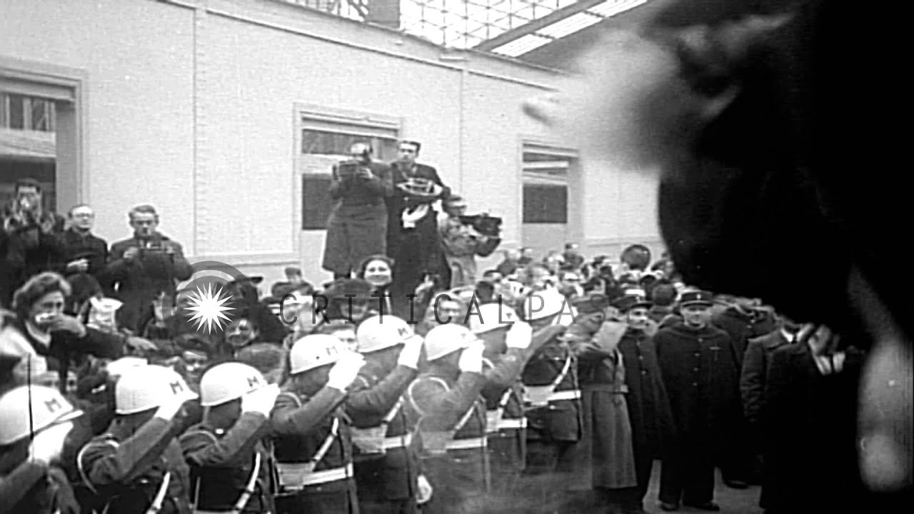 French War Brides at Camp Philip Morris in Le Havre, France. HD Stock Footage