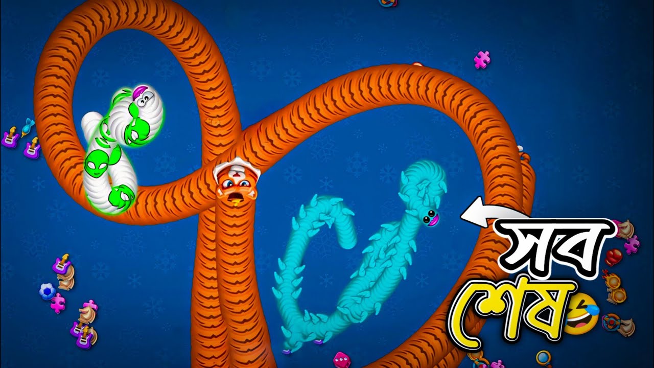 এক ঢিলে দুই সাপ 🤣 | worms Zone | Bangla Gameplay | By Faruk Gamer 