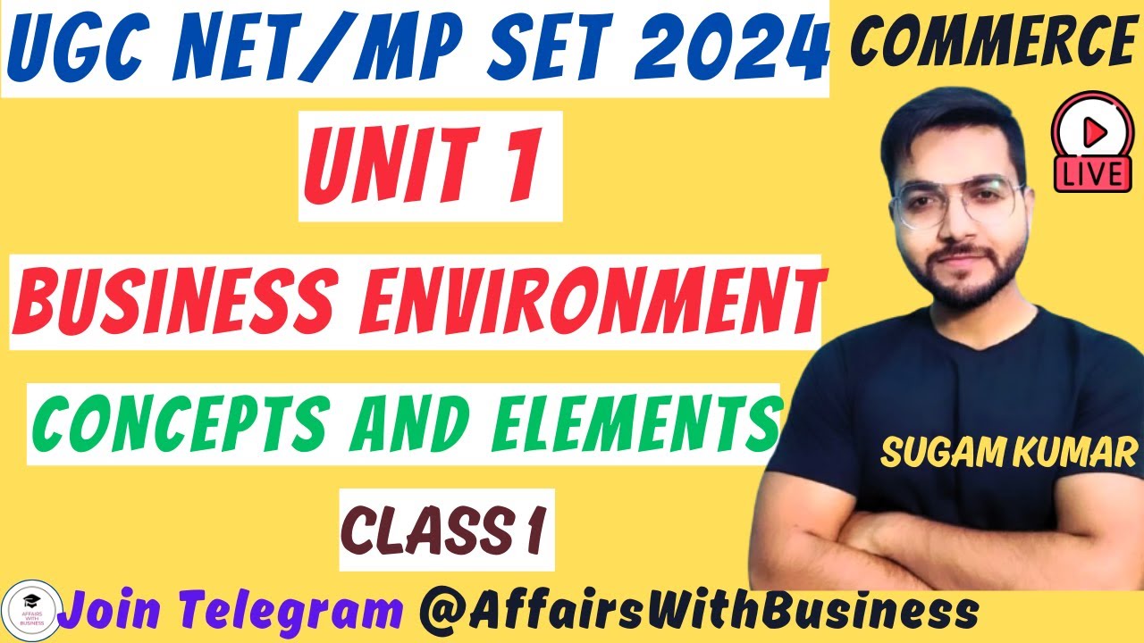 MP SET 2024 l UGC NET 2024 I Commerce l Paper 2 Business Environment & International business