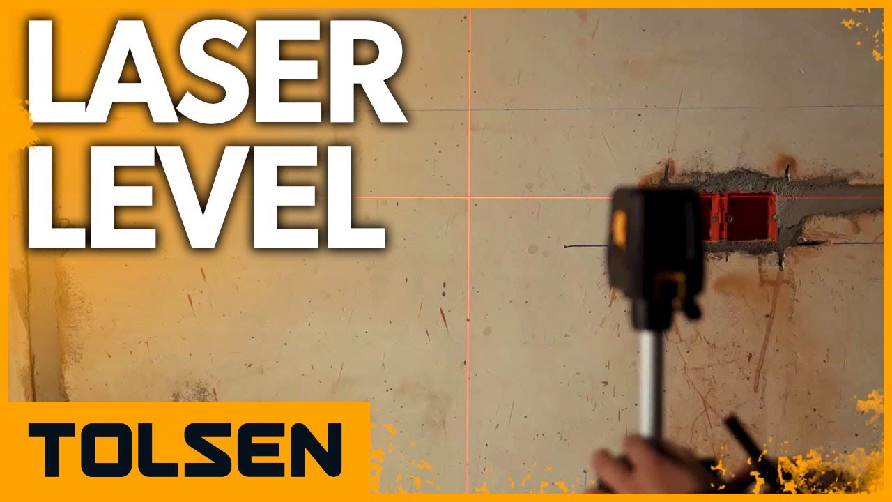TOLSEN Cross Line Laser with Self-Leveling Vertical and Horizontal Line