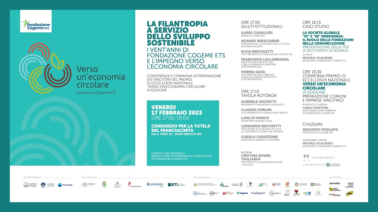 La filantropia a servizio dello sviluppo sostenibile