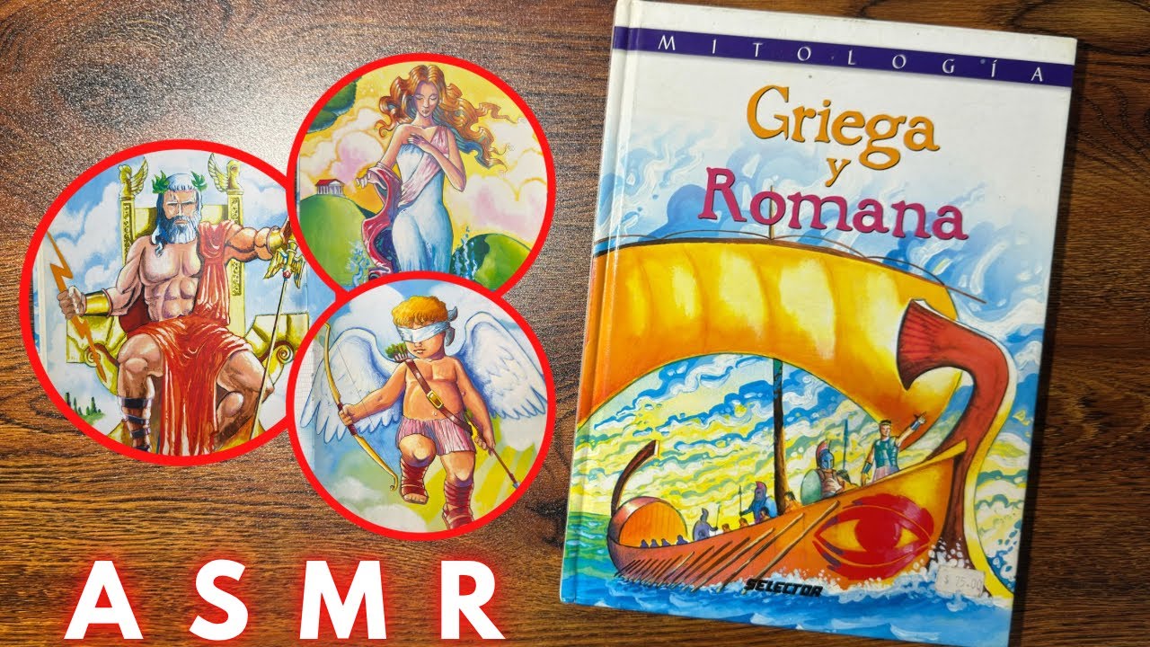 ASMR: Hojeando Libro de MITOLOGÍA GRIEGA y ROMANA 🏛️🏺
