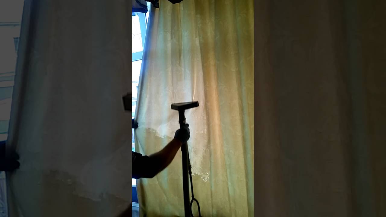 Dry Curtain Cleaning Demonstration in Wirral