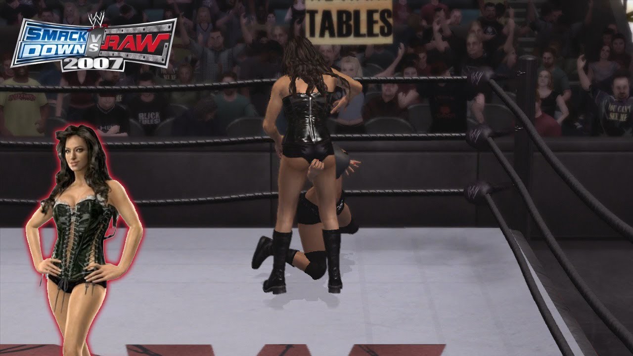 Smackdown vs Raw 2007 | All Divas Low Blow To Candice Michelle #1