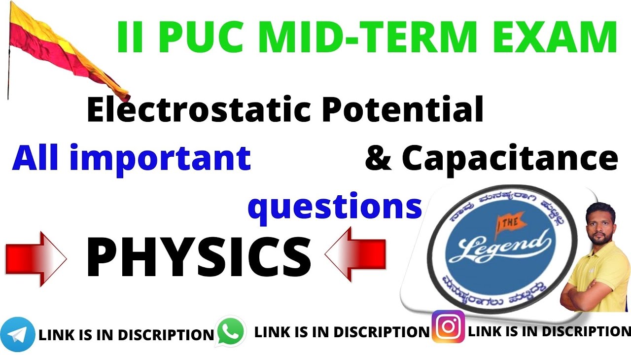 2PUC PHYSICS 2 CHAPTER  Electromagnetic Induction & Capacitance, All Important Questions For Midterm