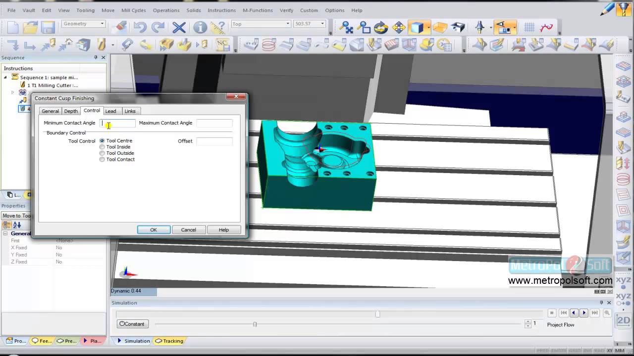 Edgecam Eğitim Videoları Sabit adımlı işleme (Constant Cusp)