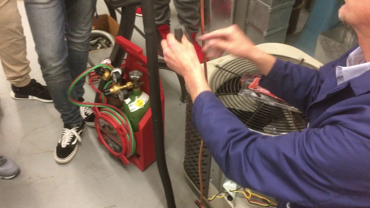 HVAC Basics: Skills Brazing the AC System Line Set while Purging with Nitrogen using the Flow Guard
