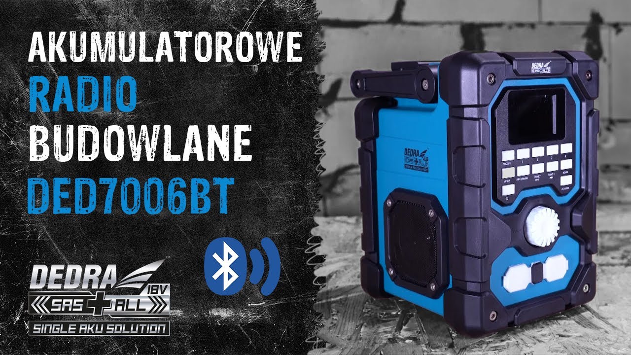 Akumulatorowe radio budowlane SAS+ALL DEDRA DED7006BT