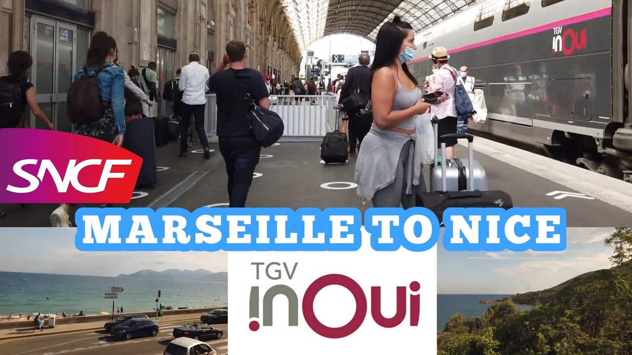 TGV Train |🇨🇵| Marseille to Nice | SNCF TGV INOUI | Train Côte d'Azur