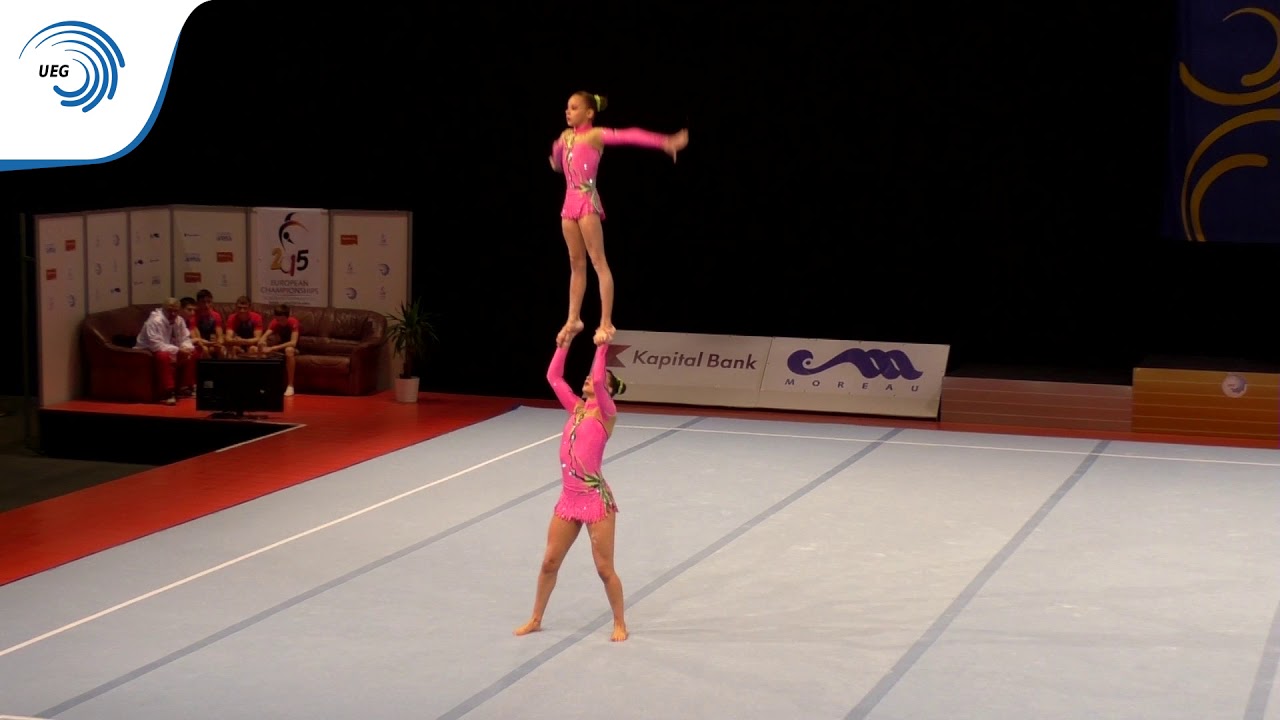 Lore VANDEN BERGHE & Noémie LAMMERTYN (BEL) – 2015 Acrobatic junior European Champions, Dynamic