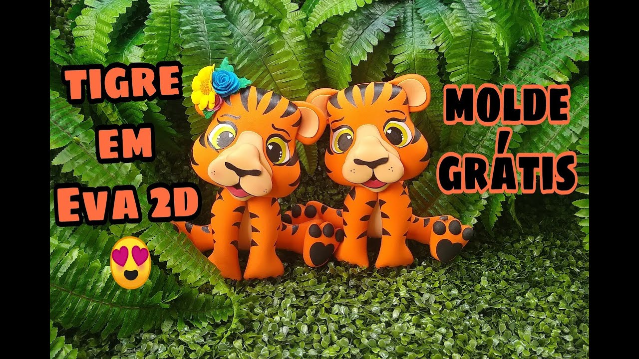 TIGRE EM EVA 2D | MOLDE GRÁTIS