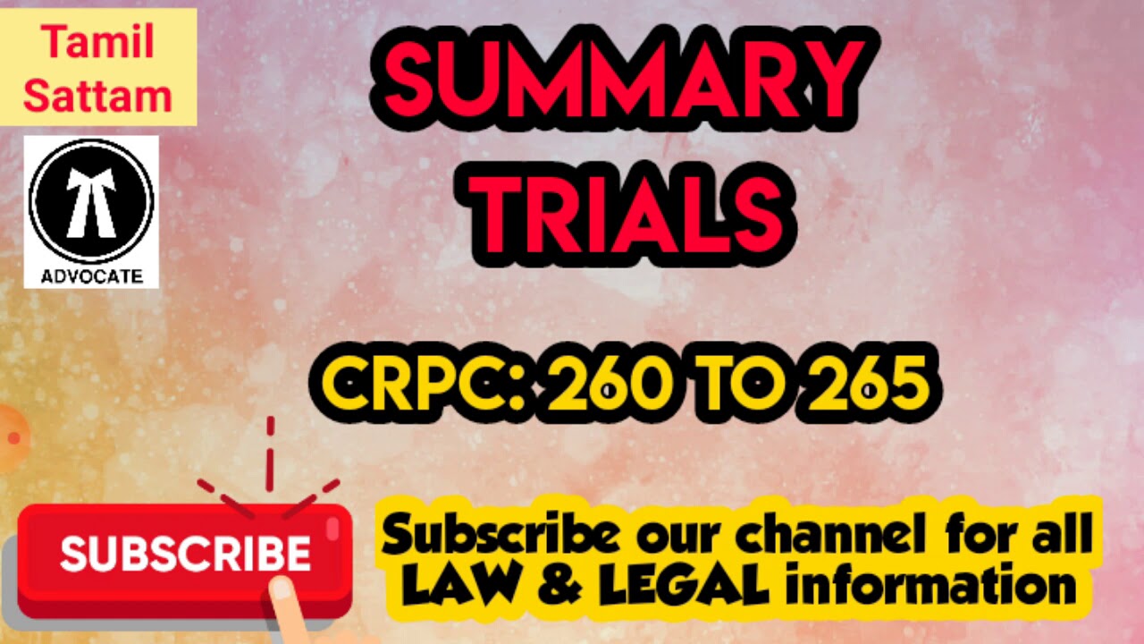Summary Trials crpc 260 to 265