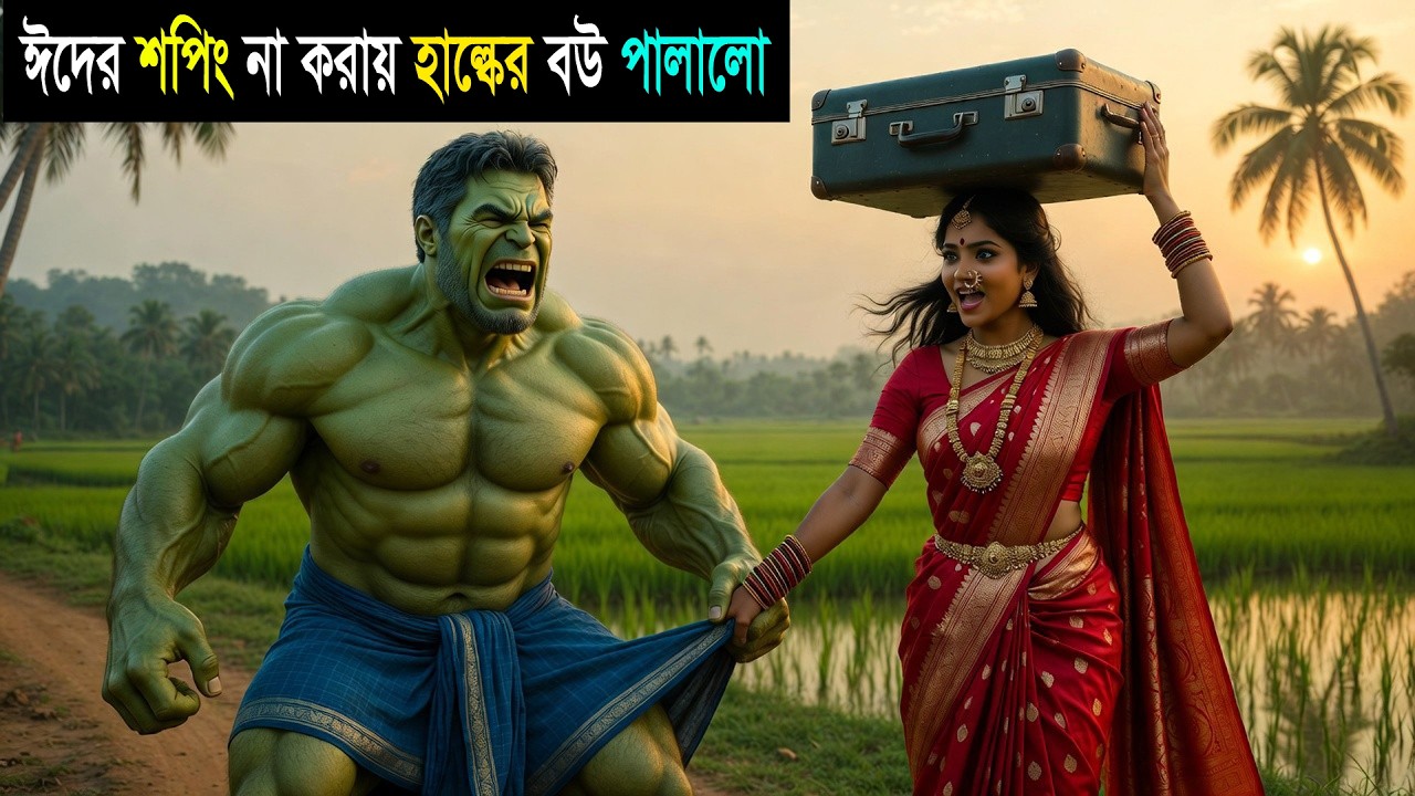 শপিং না করায় হালুর বউ পালালো! 😂 Halu Bhai Eid Shopping | Bangla Comedy