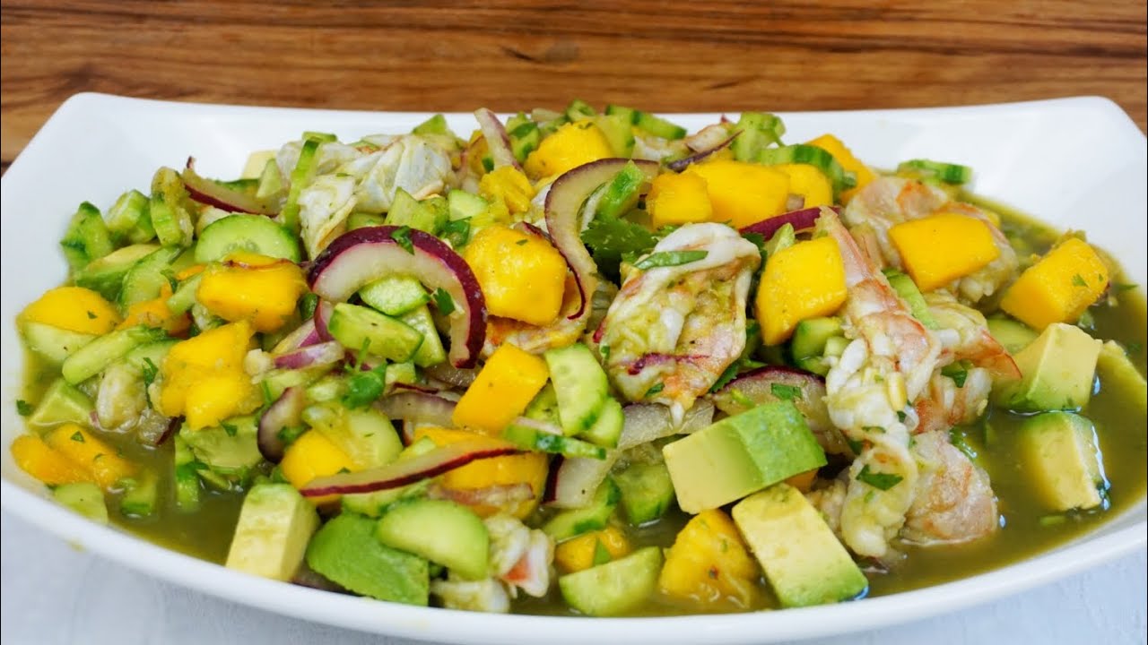 CEVICHE DE CAMARÓN CON MANGO UNA DELICIOSA RECETA PARA TODA LA FAMILIA