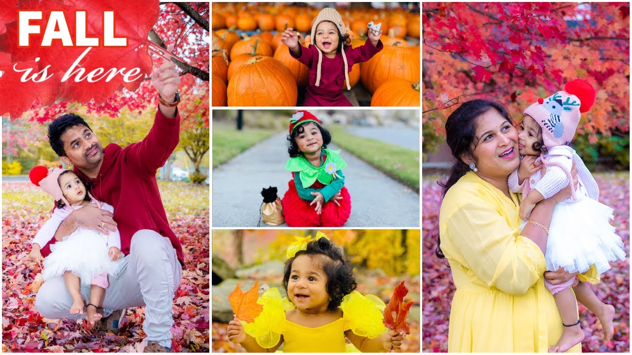 Aira’s 1st Fall & Halloween | Strawberry & Fish Getup Halloween | Telugu Vlogs From America