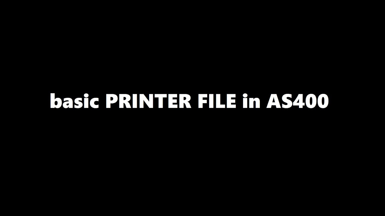Introduction to Externally Described Printer file (PRTF) in AS400 or  Report Layout Utility (RLU)