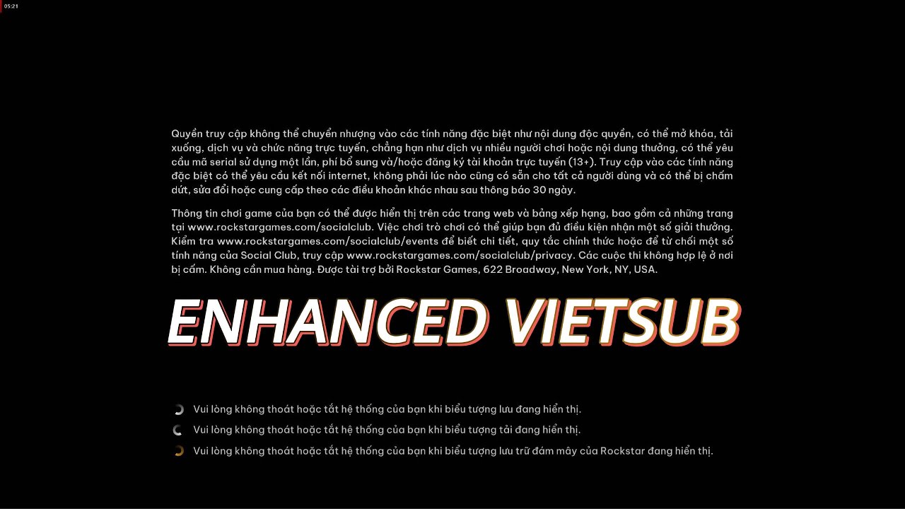 Hướng dẫn VETSUB GTAV ENHANCED