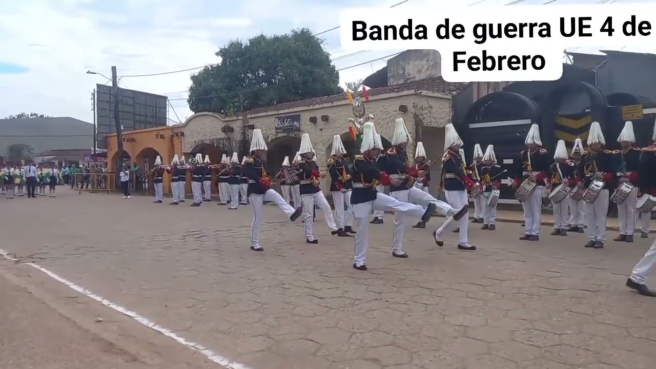BANDA DE GUERRA UE 4 DE FEBRERO: HEREDEROS DEL VALOR LA 4 DE FEBRERO HONRA EL CESE DE HOSTILIDADES