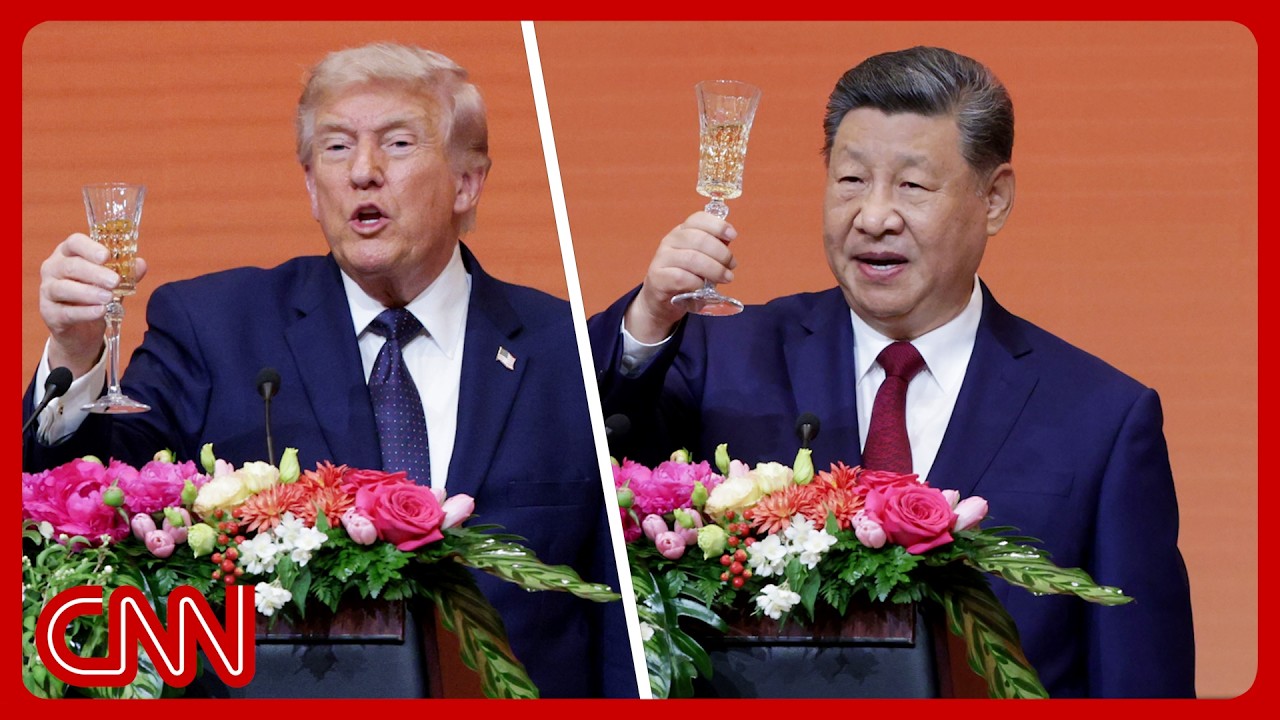 Trump & Xi toast each other at state banquet