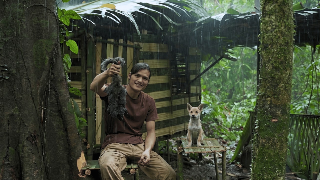 Setting Traps, Cooking Food and Upgrading Shelter Deep in the Rainforest | Survival Instinct | Ep20