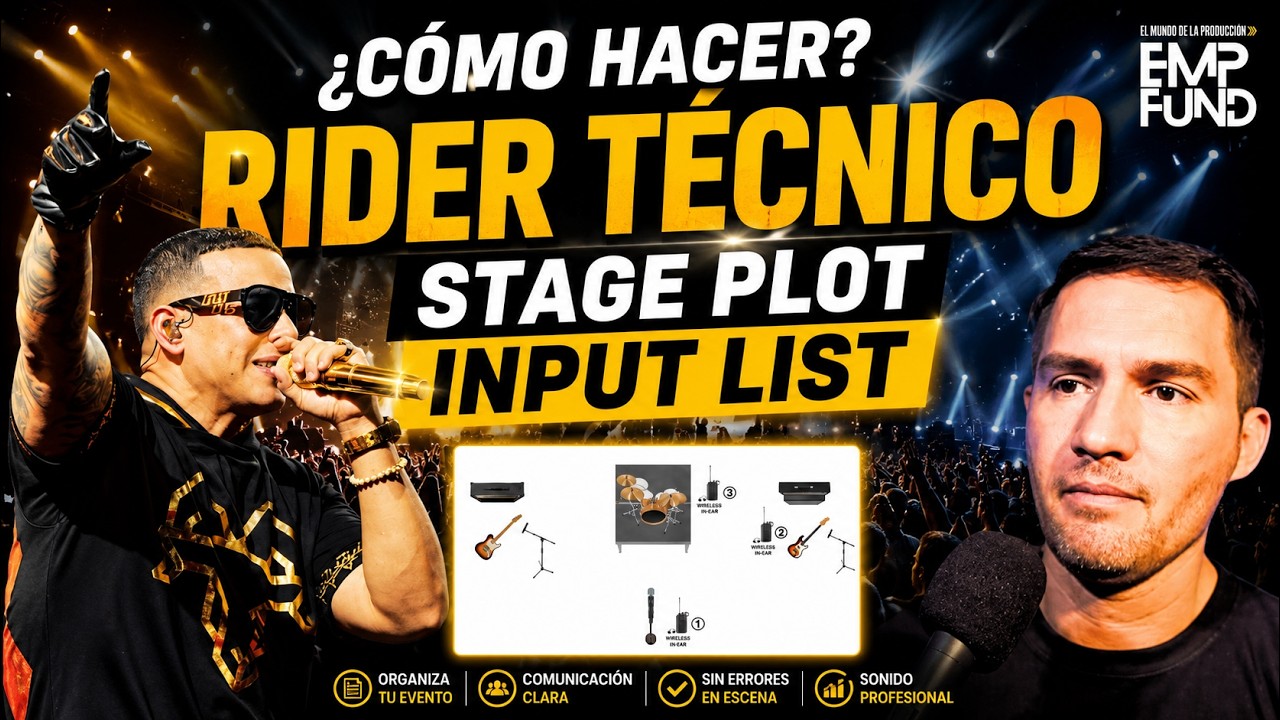 Cómo hacer un Rider Técnico, Stage Plot, Input list