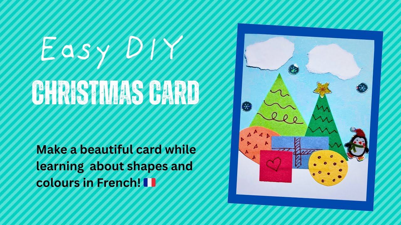 Carte de Noël facile 🎄 | Formes et couleurs