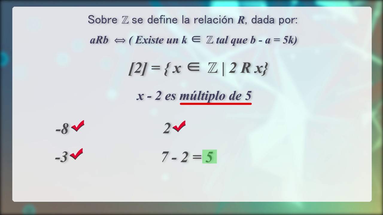 Relaciones de equivalencia y particiones (Sesión 4)
