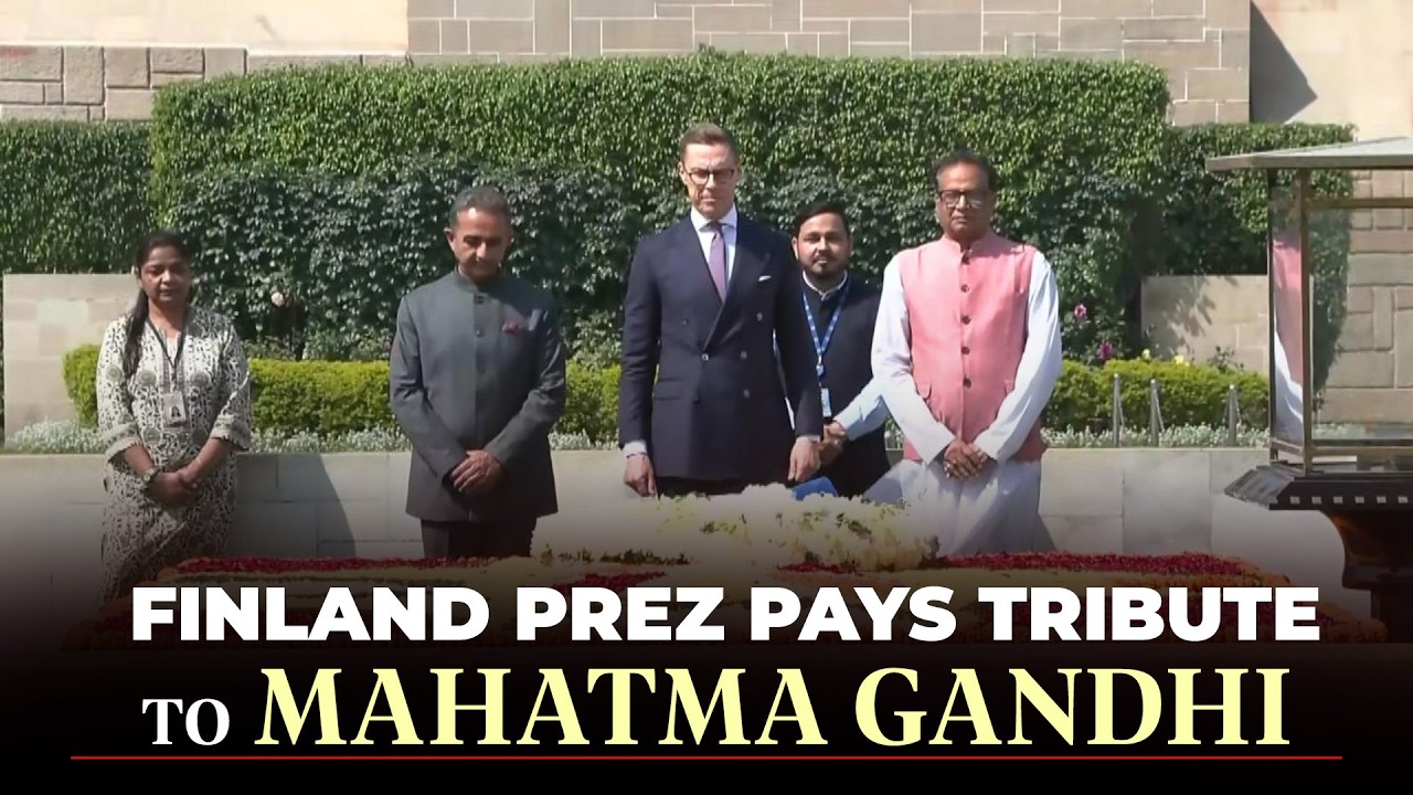 LIVE: Finland President Alexander Stubb pays tribute to Mahatma Gandhi at Rajghat