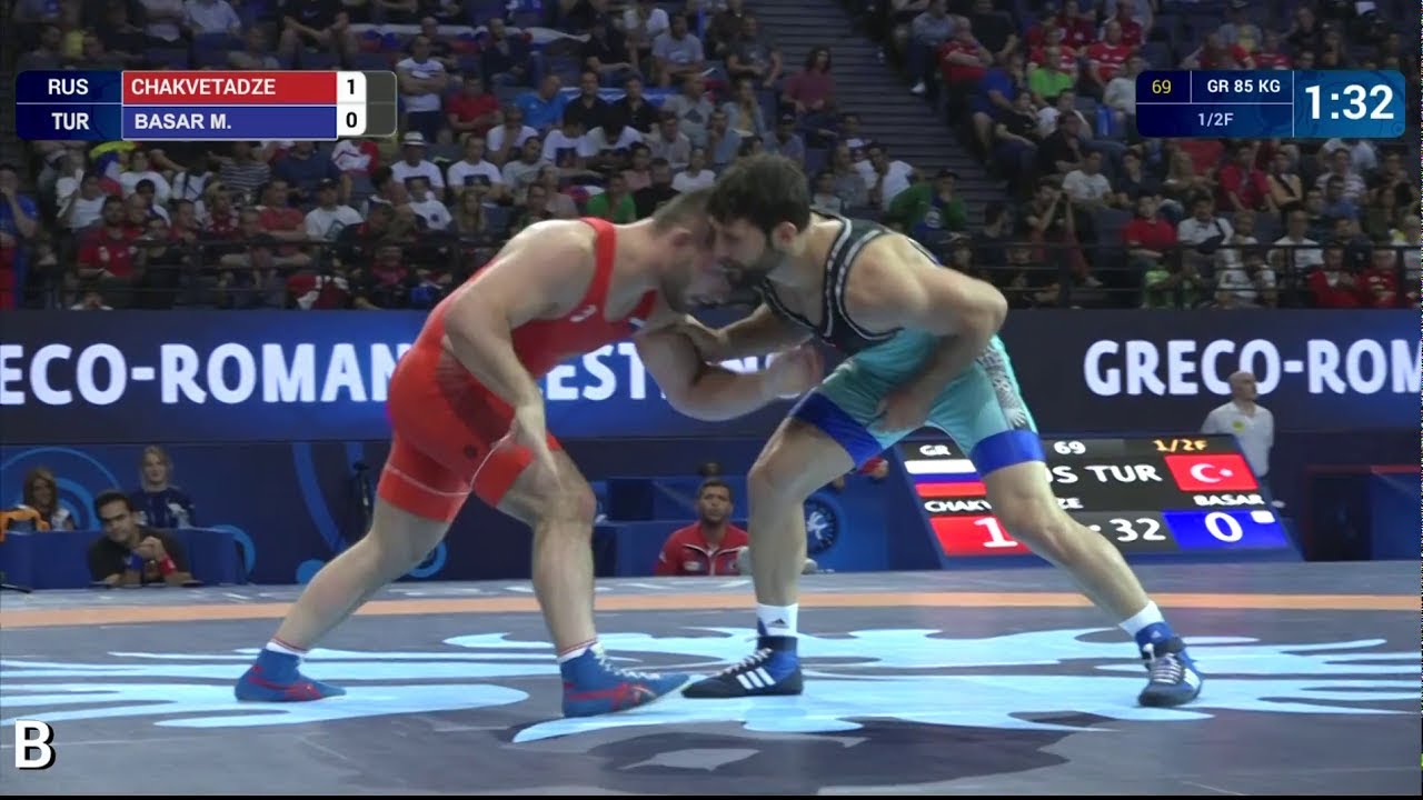 1/2 GR - 85 kg: M. BASAR (TUR) df. D. CHAKVETADZE (RUS) by VPO1, 4-2