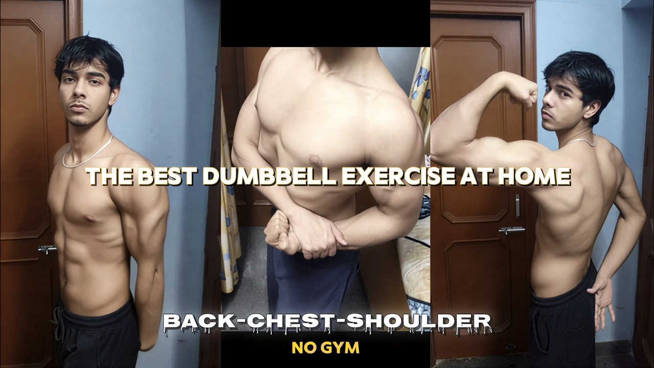 BEST Dumbbell Exercises for Bigger Chest, Shoulder and Back.