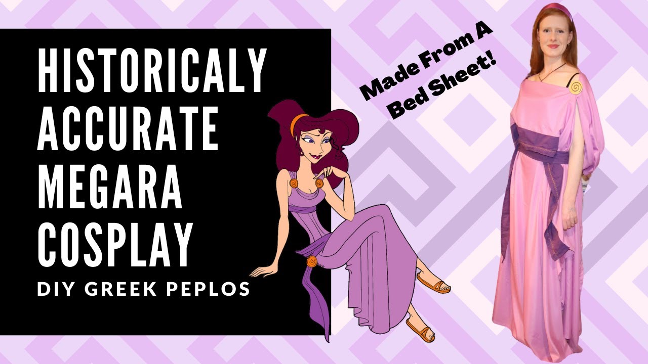 Historically Accurate MEGARA COSPLAY - Ancient Greek Peplos - Easy DIY Disney Hercules Costume
