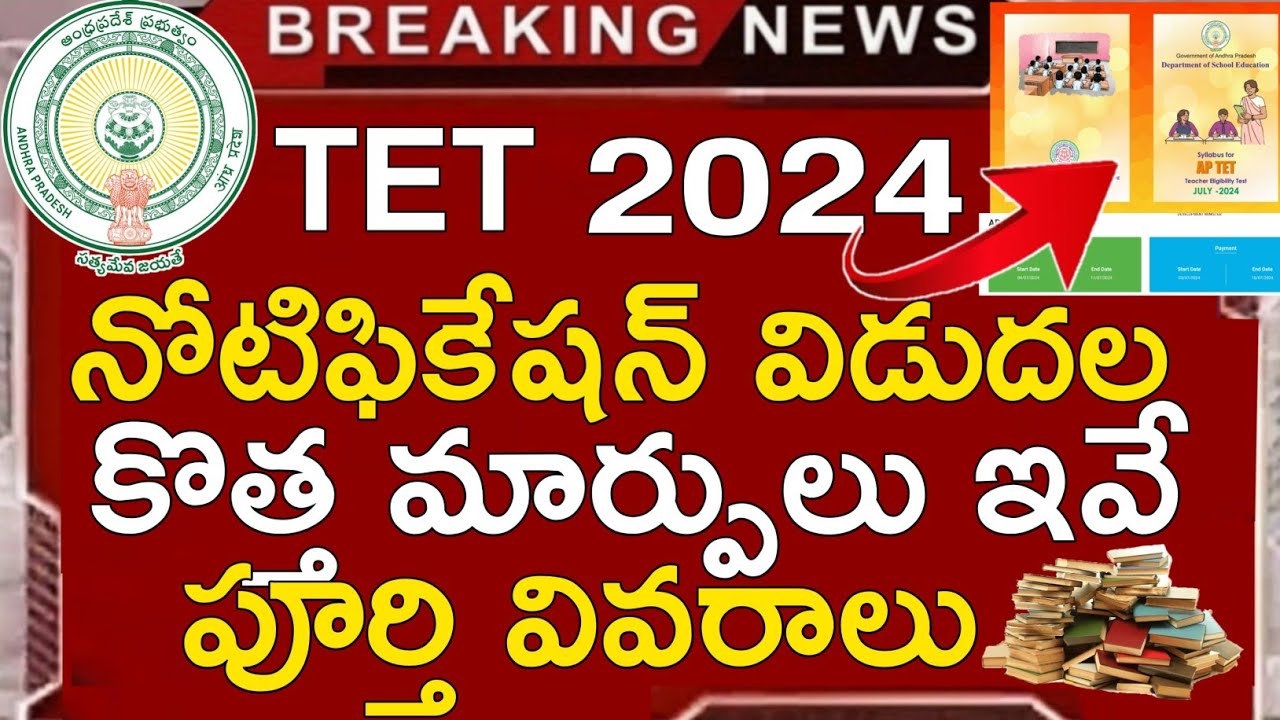 Ap Tet Notification 2024 Full Details | Ap Tet Syllabus 2024 in Telugu | Ap Tet 2024 Apply Online