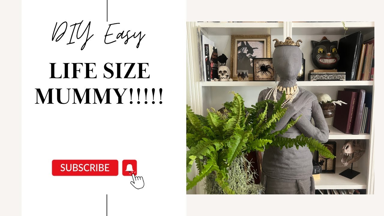 DIY Life Size Mummy (easy!!!) | Chic Halloween Decor