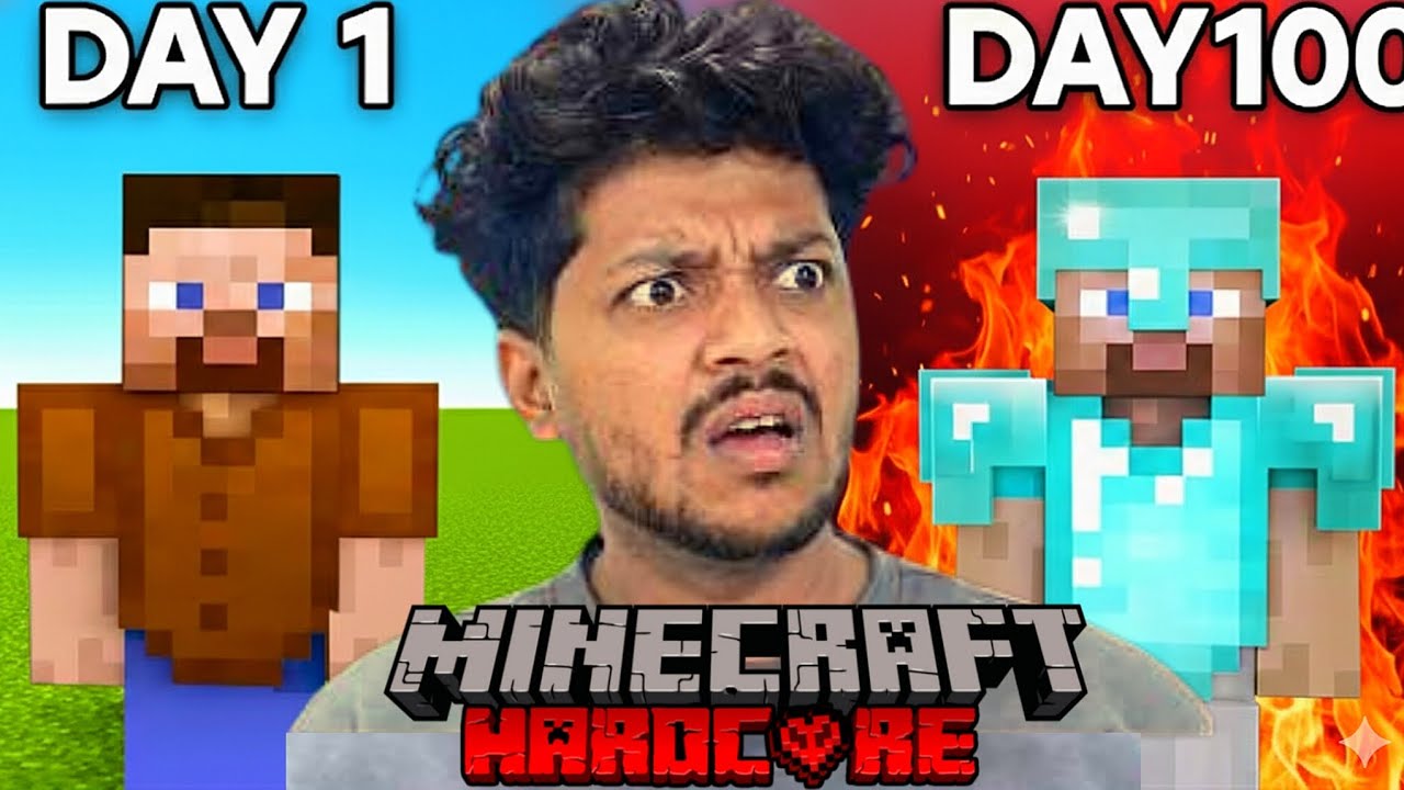 Minecraft Hardcore 100 Days 😱 | One Mistake = World Gone (Kannada) @Redparasite 