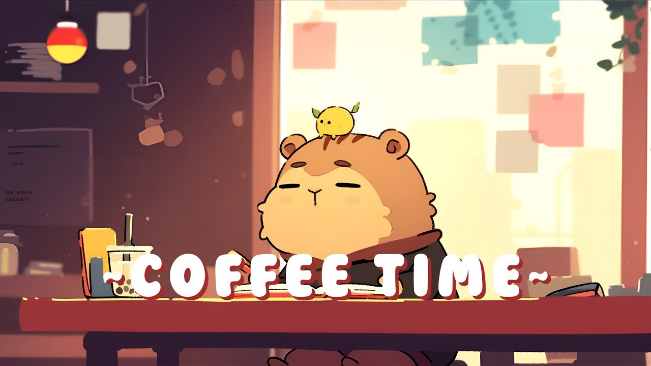 [Full Hour] Capybara Lofi Zone - Relaxing Tunes Collection ~ Peaceful Moments ~ 🦫 🌙 📖 | Backgroun...