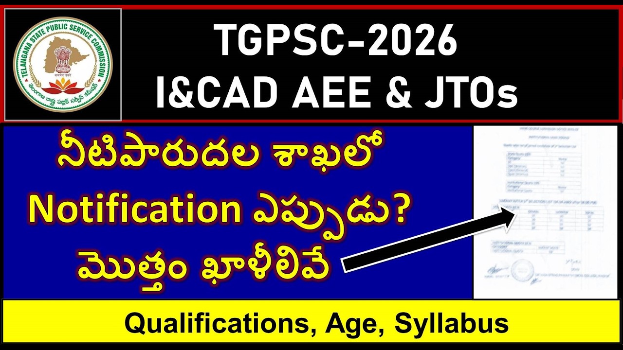 TSPSC AEE Notification 2026 | Telangana Job Calendar 2026 |TSPSC Upcoming Notification |Mende Suresh