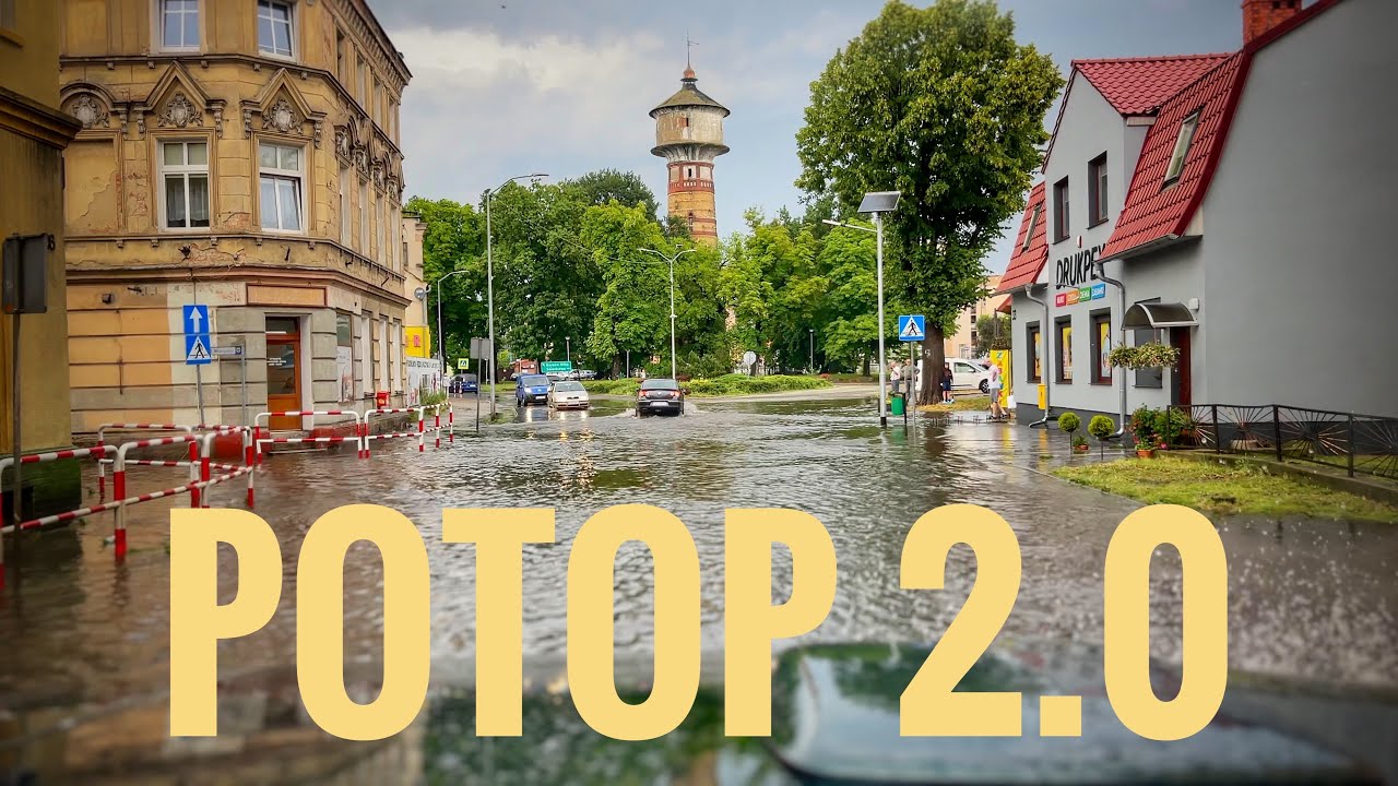 Sulechów zalany po ulewie 01.07.2022 - potop 2.0