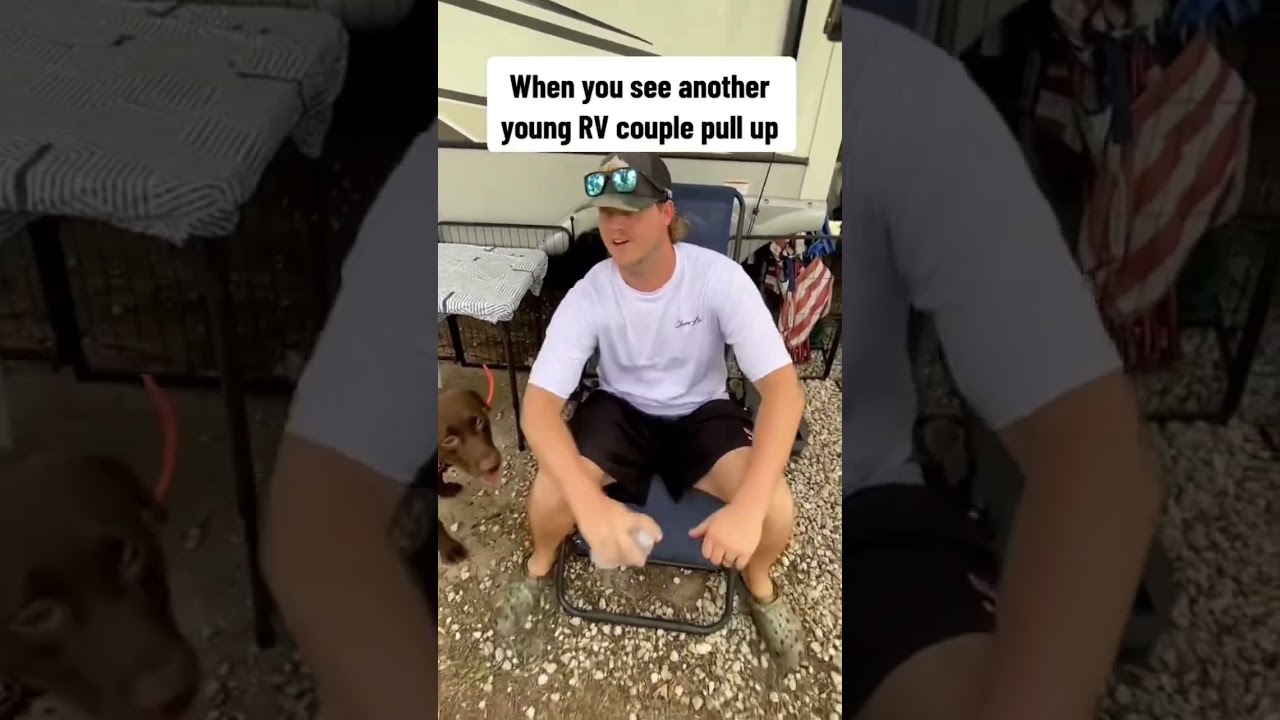 When you see another young RV couple pull up to the campground #fulltimerv #rvlifestyle #rv