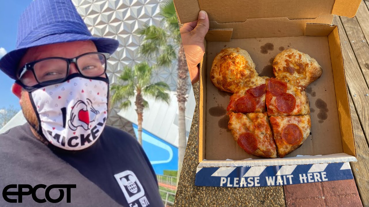 Epcot World Showcase 2021 & NEW Mickey Mouse Shaped PIZZA | Riding Test Track & Mission Space Green