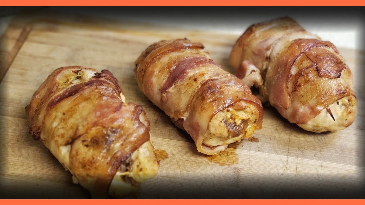 Pechugas llenas de platano maduro y chorizo