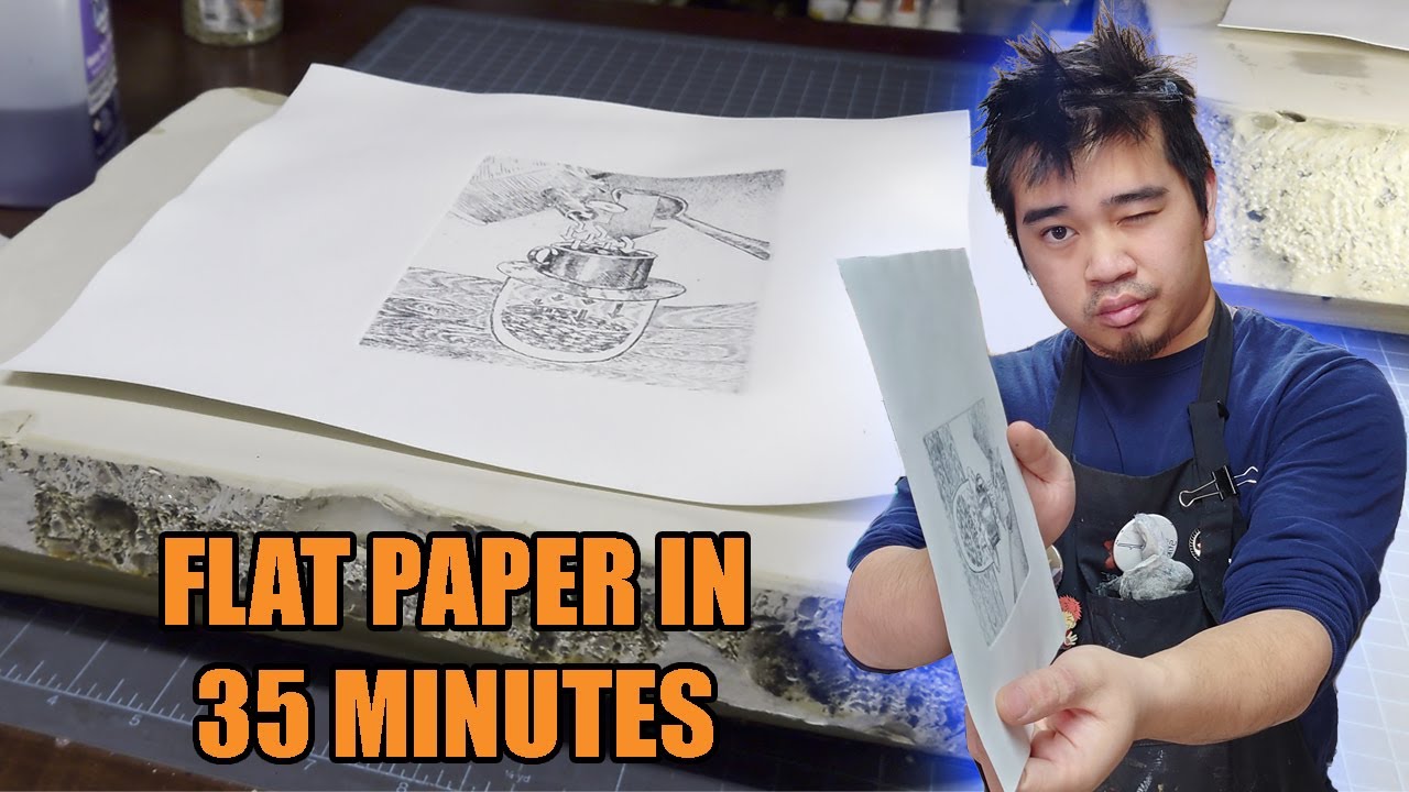 How to flatten wavy prints and watercolors in 35 minutes