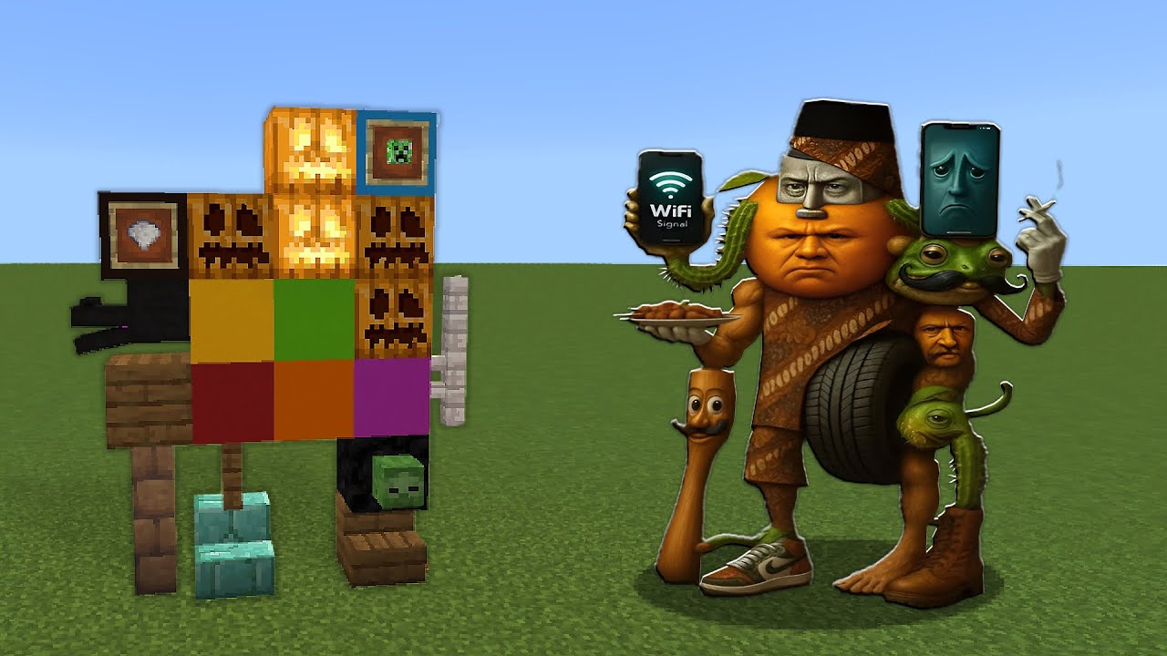 CURSED Italian Brainrot Meme Animals in Addon Minecraft PE