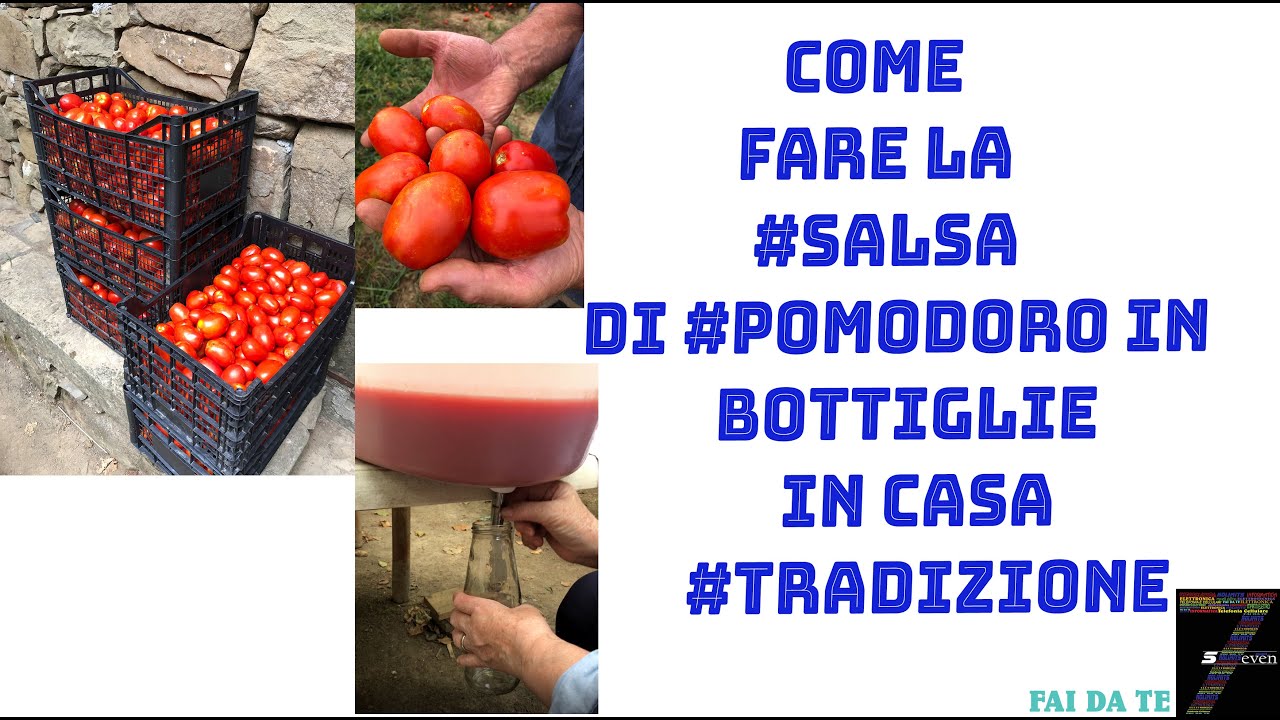 Come fare la #salsa  di #pomodoro  in bottiglie in casa #tradizione